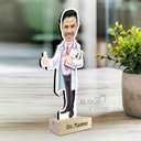 Male Doctor Personalized Caricature Photo Stand