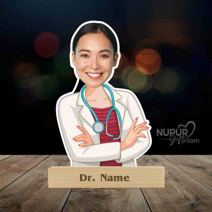 Lady Doctor big size Personalized Caricature Photo Stand