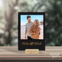 Custom Wood Photo Stand with Name &amp; Message by Nupur Gifts