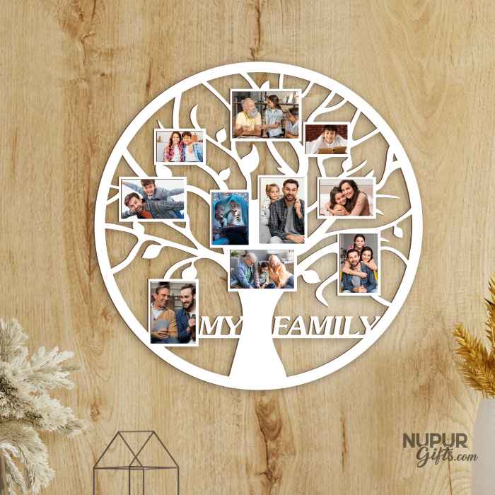 Family Tree Picture Personalized Frame by Nupur Gifts