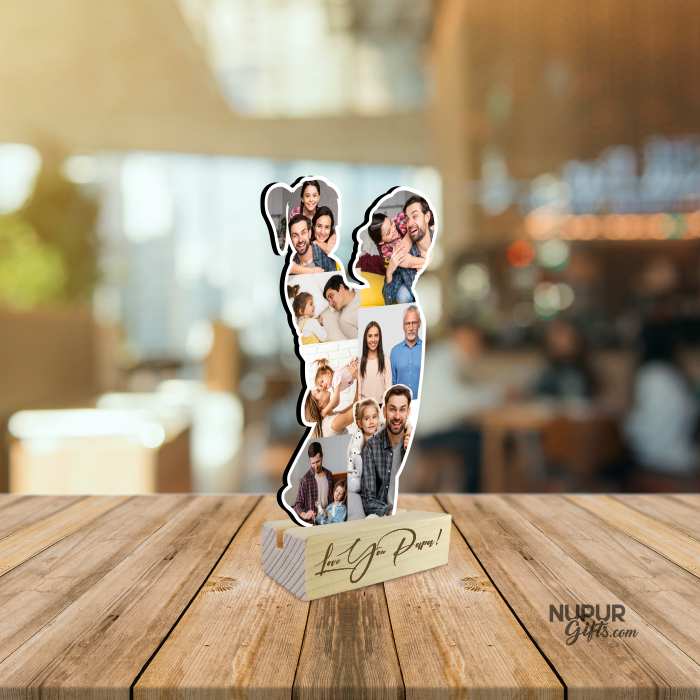 Father and Son/Daughter Photo Collage Stand by Nupur Gifts