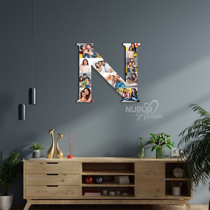 Wooden Letter Covered with Your Photos | Great Personalized Gift to Save Many Memories by Nupur Gifts