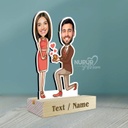 Proposal Caricature Photo Stand for Couple