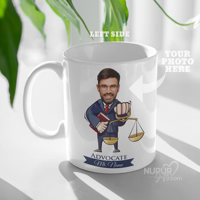 Advocate | Lawyer Personalized Caricature Photo Mug