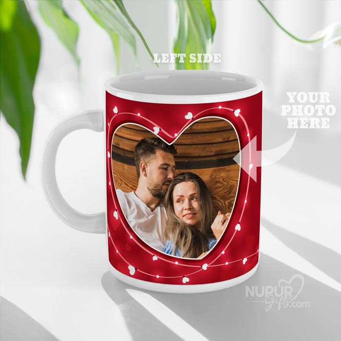 Valentine's Personalized Photo Mug for Couple