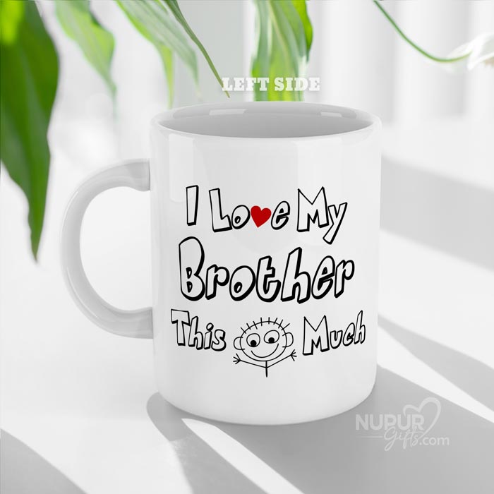 I Love My Brother This Much Personalized Photo Mug by Nupur Gifts