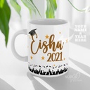 Graduation Gift Mug with Personalized Name, Year &amp; Photo