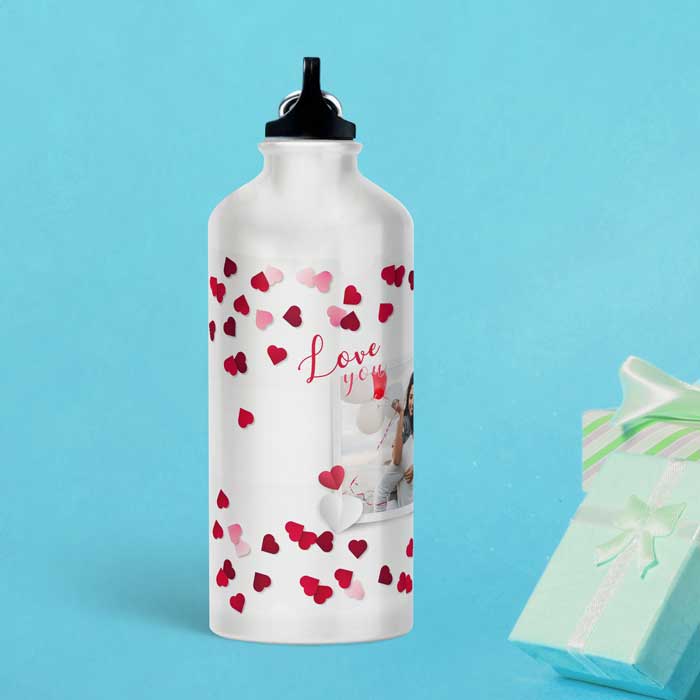 Valentine Day Personalized Water Bottle - Metal