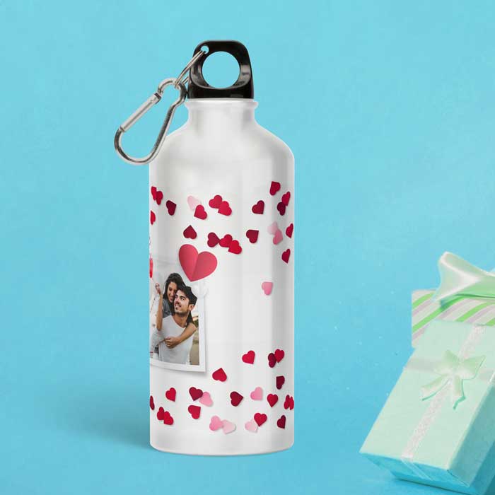 Valentine Day Personalized Water Bottle - Metal