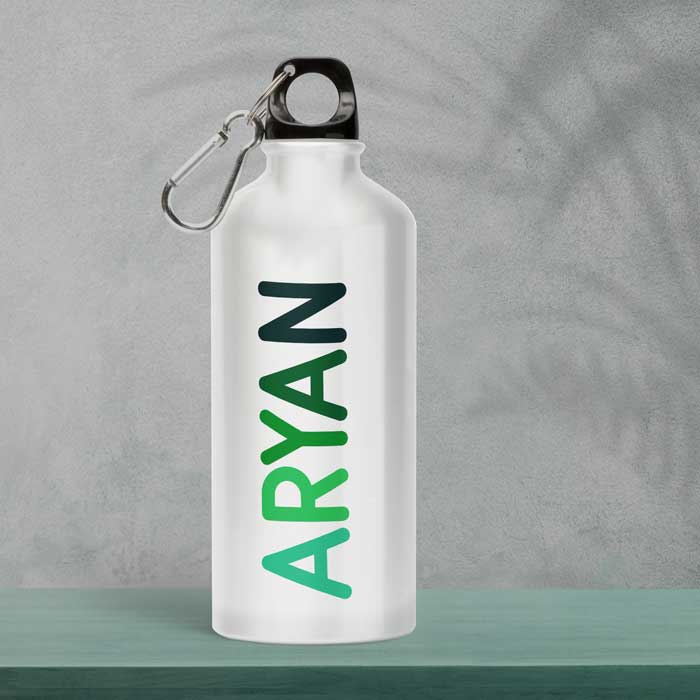 Personalized Name Water Bottle - Metal by Nupur Gifts
