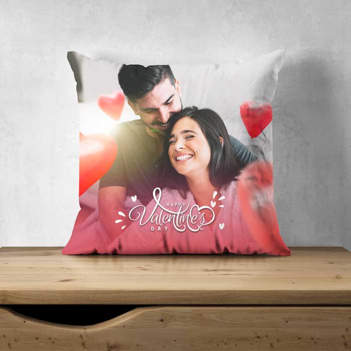 Valentines Day Customized Photo Cushion by Nupur Gifts
