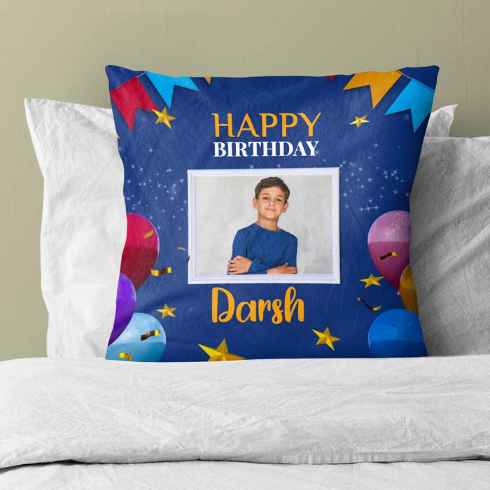 Birthday Customized Photo Cushion by Nupur Gifts