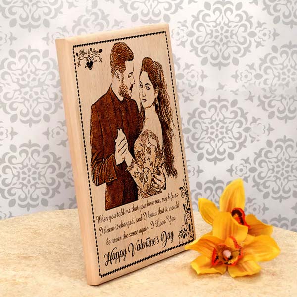 Engraved Wooden Customized Photo Frame by Nupur Gifts