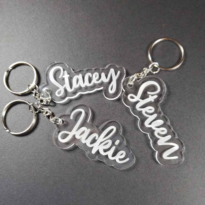 Acrylic Name Key Chain- Key Rings by Nupur Gifts