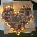 Heart Shape Photo Collage Frame with Light by Nupur Gifts