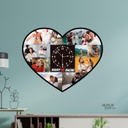 Heart Shape Wooden Personalized Photo Wall Clock by Nupur Gifts