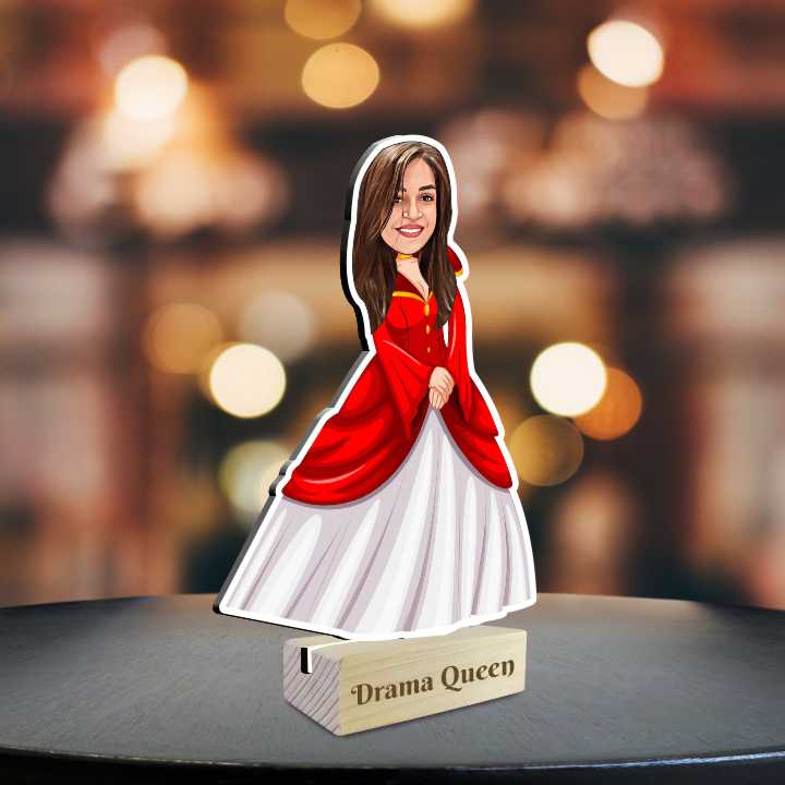 Drama Queen Personalized Caricature Photo Stand
