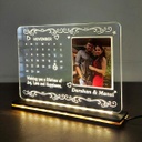 LED Calender Couple Lamp / Wedding Gift / Personalized / Acrylic Lamp
