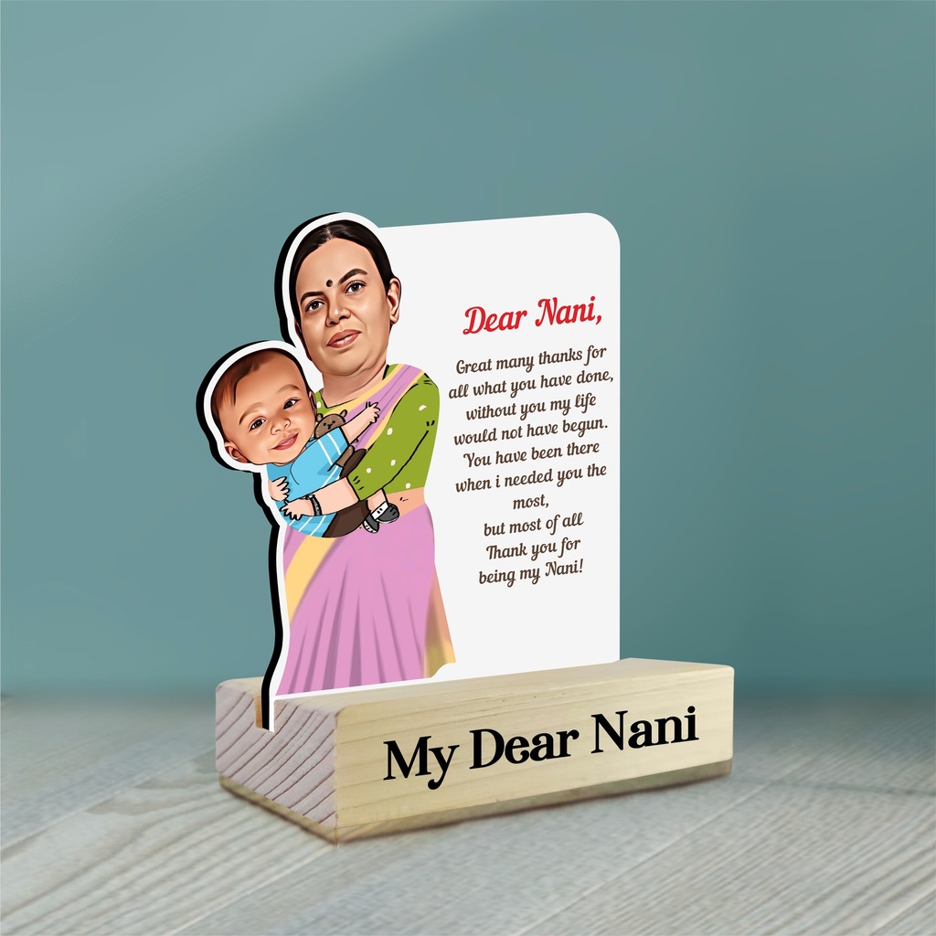 My Dear Granny Personalized Caricature Photo Stand