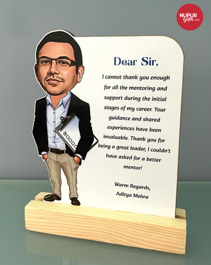 Personalized Boss Caricature Photo Stand For Him/Super Boss/Gifts For Men
