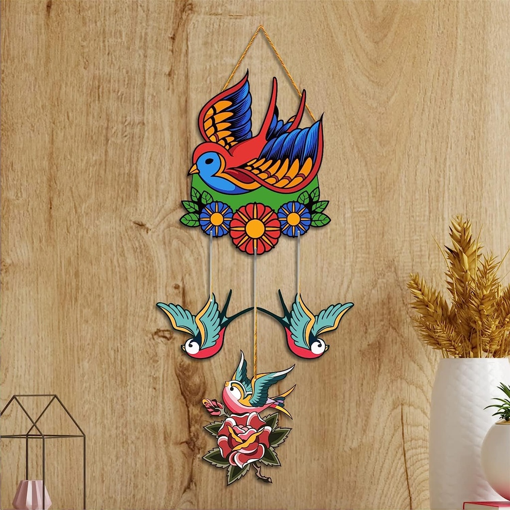 “Bird Ethnic” Cutout Wall Hanging/Traditional Wall Art/Wall Decoration/Indian Wall Art/Bedroom, Living Home, Office, Hotels, Wall Mounted Decoration