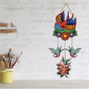 “Bird Ethnic” Cutout Wall Hanging/Traditional Wall Art/Wall Decoration/Indian Wall Art/Bedroom, Living Home, Office, Hotels, Wall Mounted Decoration