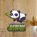 “Aalsi Panda” Wall Decoration/Bedroom Hangings/Study Room/Home Decor/Feeling Vibes/Door Decoration/Lazy Quotes