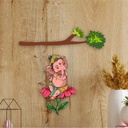 “Ganesha on Swing” Wall Decoration/Bedroom Hangings/Room/Home Decor/Indian Ethnic Decor/Wall Hanging