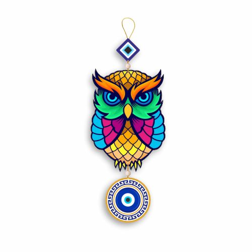 Owl Evil Eye” Hanging for House/Positive Vibes/House Door Entrance/Offices/Decoration/Good Luck Charm/Prosperity/Peace Charm/Door Hanging/Positive Vibes