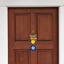 Nimbu Mirchi Nazar Battu Evil Eye” Wooden Hanging for Good Luck/Home Decor/Evil Eye/Handcrafted Item/Wall Art/Outdoor/Decor/House Decor/Offices/Decoration/Good Luck Charm/Prosperity