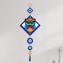 “Divine Owl Evil Eye” Charm/Wall Hanging/Decorative Item/Gift/Religious Wall art/Living Room/Modern Decor Items/Home decor/Living Room/Door Hanging/Offices/Decoration