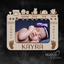 Unique Personalized Child Birth Details Frame with Photo for Kids/ Welcome Newborn Baby Gift