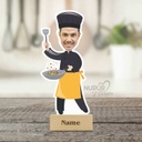 Custom Chef Caricature Photo Stand