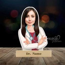 Lady Doctor Big Size Personalized Caricature Photo Stand