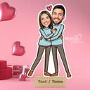 Happy Couple Personalized Caricature Photo Stand
