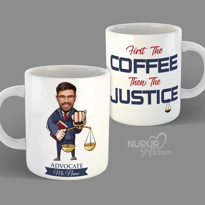 Advocate | Lawyer Personalised Caricature Photo Mug