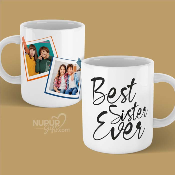 Best Sister Ever Personalized Photo Mug