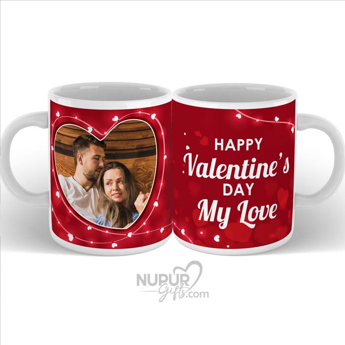 Valentine's Personalized Photo Mug for Couple