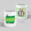 There's No Buddy Like a Brother Personalized Photo Mug for Friend | Brother
