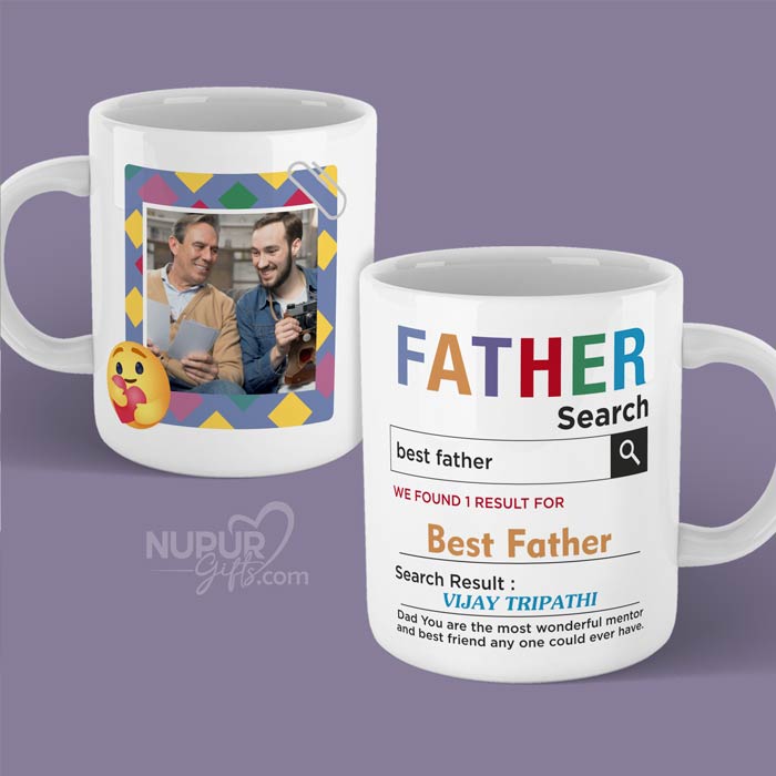 World’s Best Father Search Personalized Photo Mug