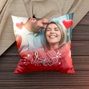 Couple Valentines Day Customised Photo Cushion