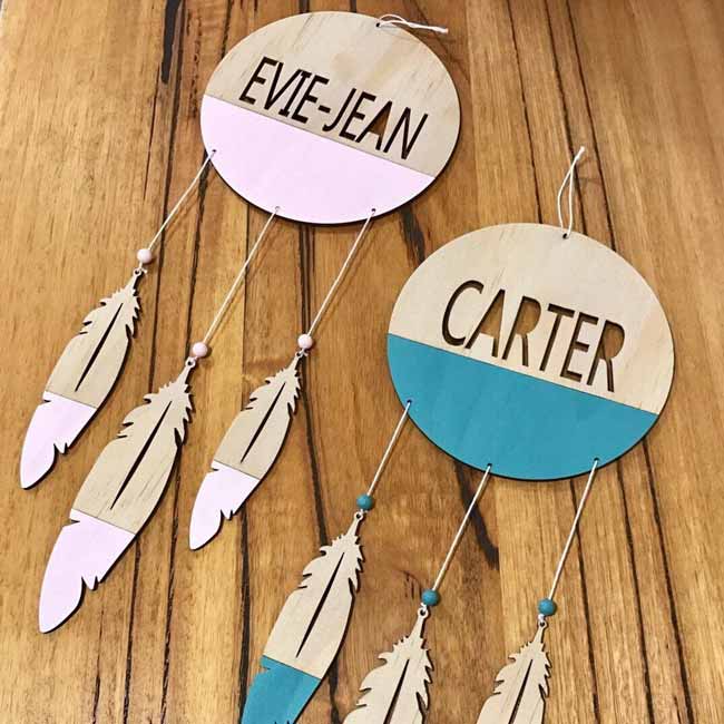 Personalized Name Dream Catcher Wall Hanging