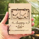 Engraved Wooden Personalized Couple Greeting Card