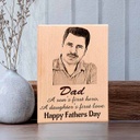 Engraved Wooden Customized Photo Frame For Father