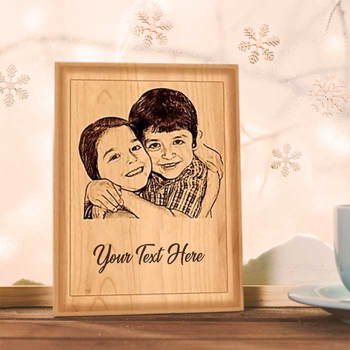 Customized Engraved Wooden Photo Frame