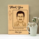 Engraved Wooden Customized Photo Frame for Doctor