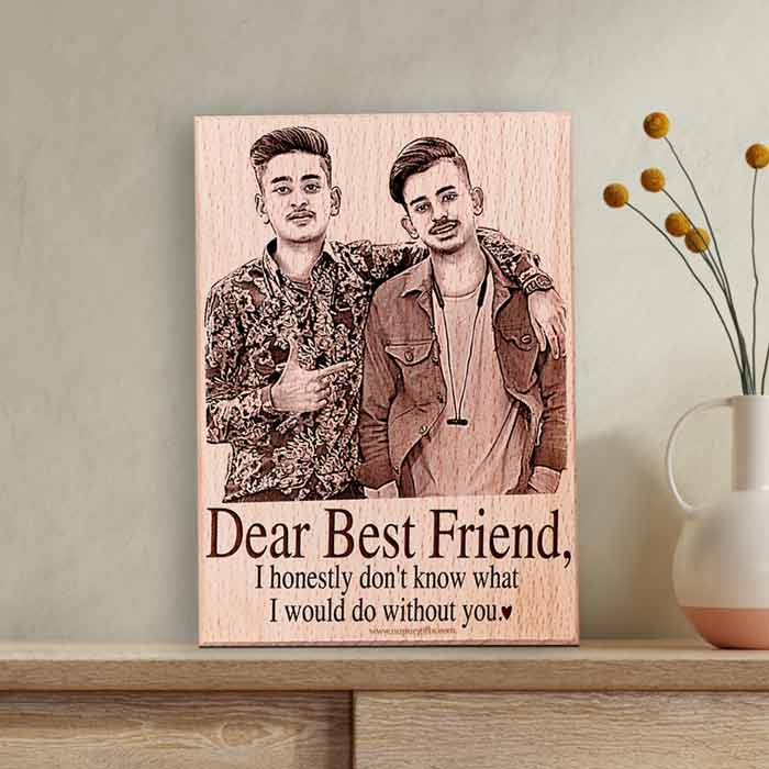 Friends Engraved Wooden Customized Photo Frame