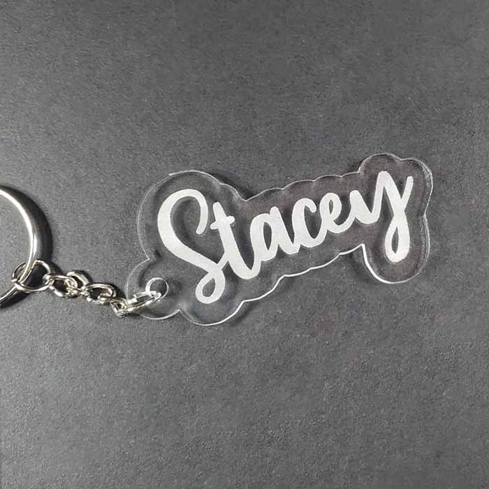 Acrylic Name Key Chain- Key Rings