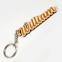 Wooden Engraved Name Key Chain- Key Ring
