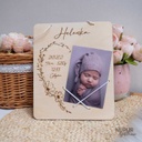 Engraved Personalized Child Birth Details Frame with Photo for Kids
